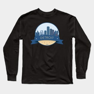 Detroit Skyline Long Sleeve T-Shirt